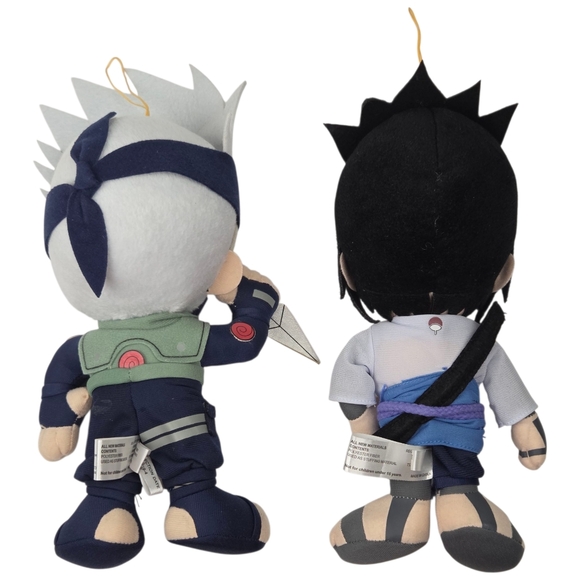 Naruto Kakashi Hatake 12" & Sasuke Uchiha 10" Plush Set - 2002 - Picture 8 of 16